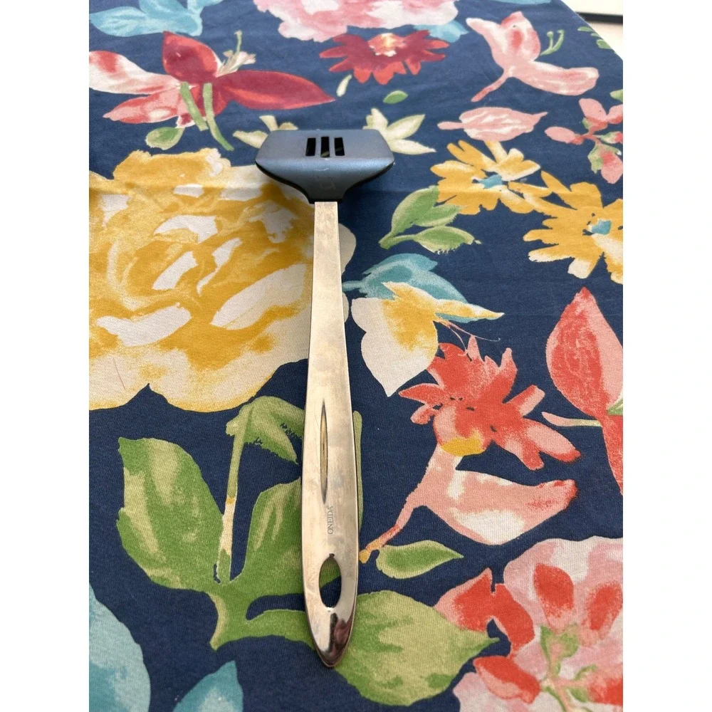 Oneida Slotted Spatula Turner Black‎ Nylon Head Stainless Steel Handle Kitchen